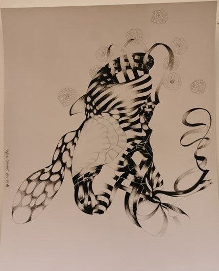 " Jeu de yin jeu de yang " 38x46 cm