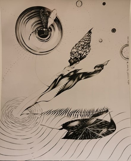 " A brûle pour point " 38x46 cm