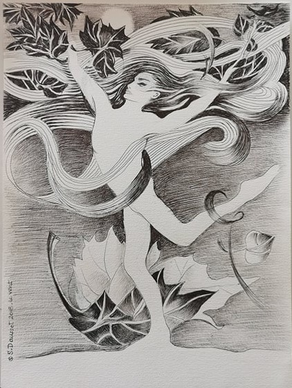 " Le vent " 24x32 cm