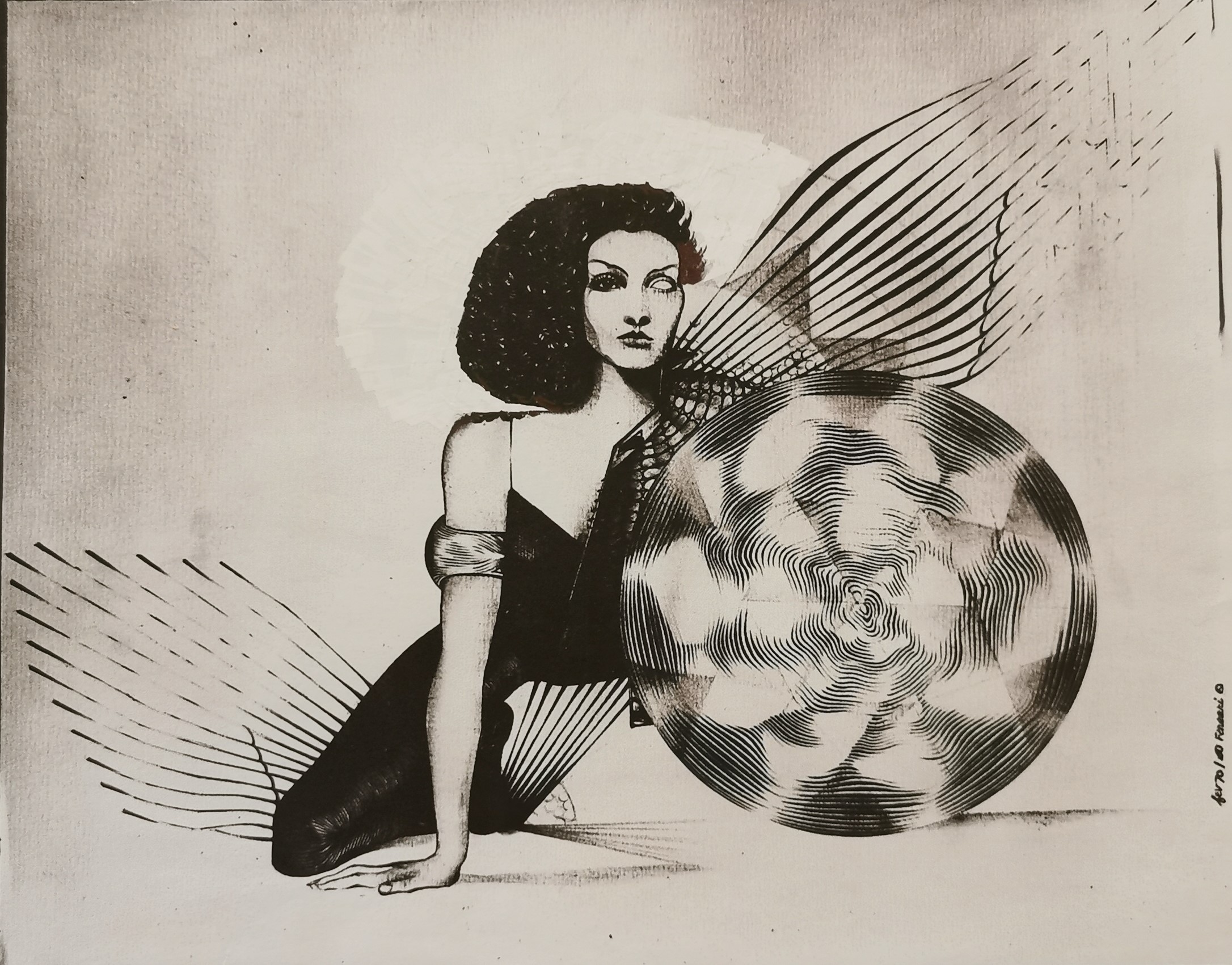 " La danseuse au bouclier " 38x46cm