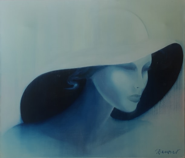 " Femme au chapeau " 65x46cm