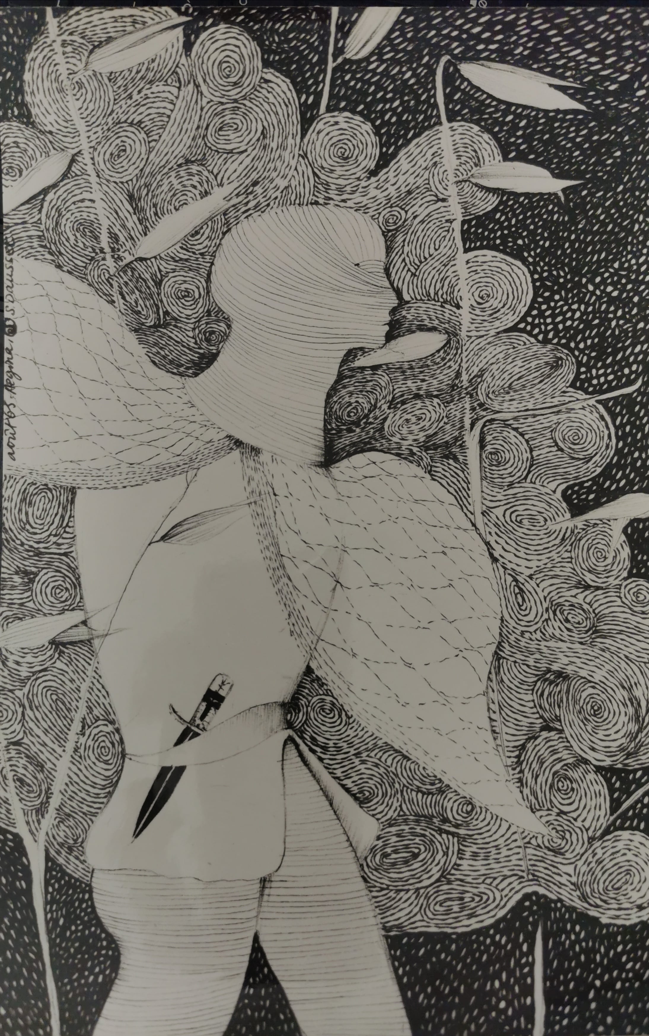 " L'ange au blé " 23x30 cm